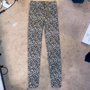 Cheetah print American eagle jeans